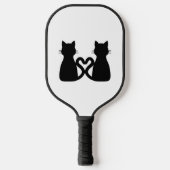 Katten Hart Zwart Pickleball Paddle (Voorkant)