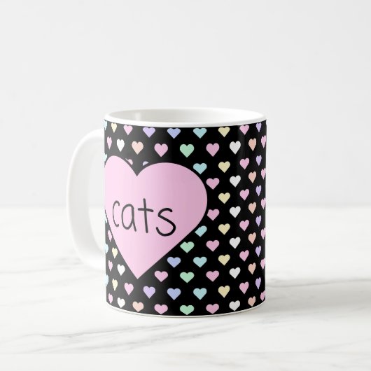 Katten Harten Mok (Voorkant links)