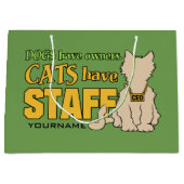 KATTEN HEBBEN aangepaste cadeautassen VOOR PERSONE Groot Cadeauzakje (Voorkant)
