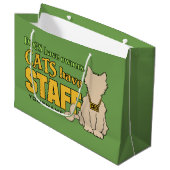 KATTEN HEBBEN aangepaste cadeautassen VOOR PERSONE Groot Cadeauzakje (Voorkant Gekanteld)
