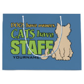 KATTEN HEBBEN aangepaste cadeautassen VOOR PERSONE Large Cadeautasje (Voorkant)
