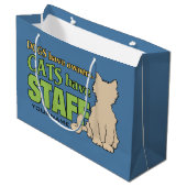 KATTEN HEBBEN aangepaste cadeautassen VOOR PERSONE Large Cadeautasje (Voorkant Gekanteld)
