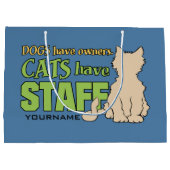 KATTEN HEBBEN aangepaste cadeautassen VOOR PERSONE Large Cadeautasje (Achterkant)