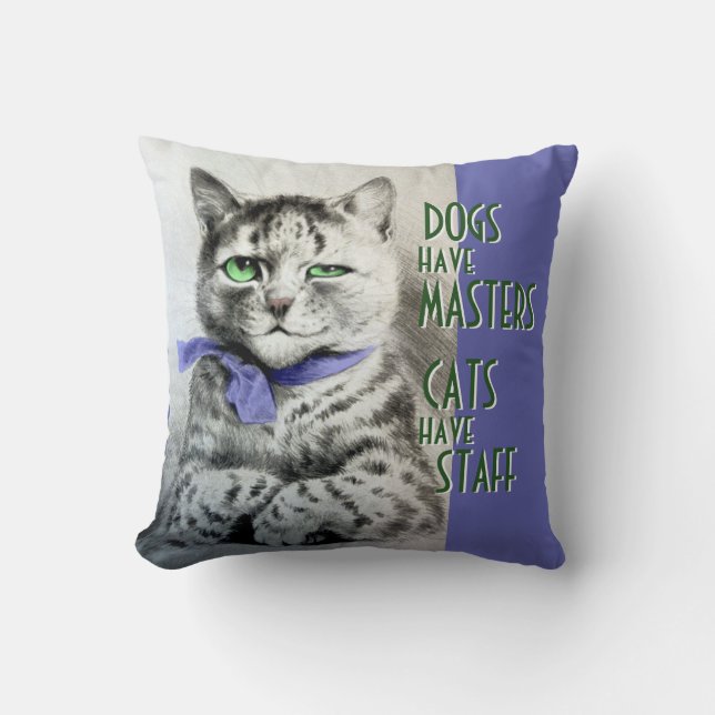  katten hebben een personeelscourant kussen (Voorkant)