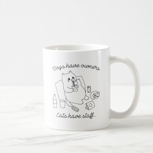 Katten hebben personeel koffiemok (Rechts)