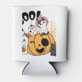 Katten hebben plezier op Halloween Sticker Blikjeskoeler (Voorkant)