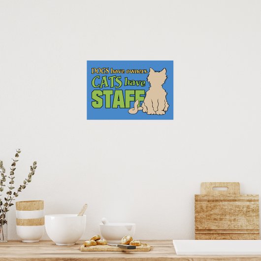 KATTEN HEBBEN poster VOOR PERSONEELSLEDEN (Keuken)