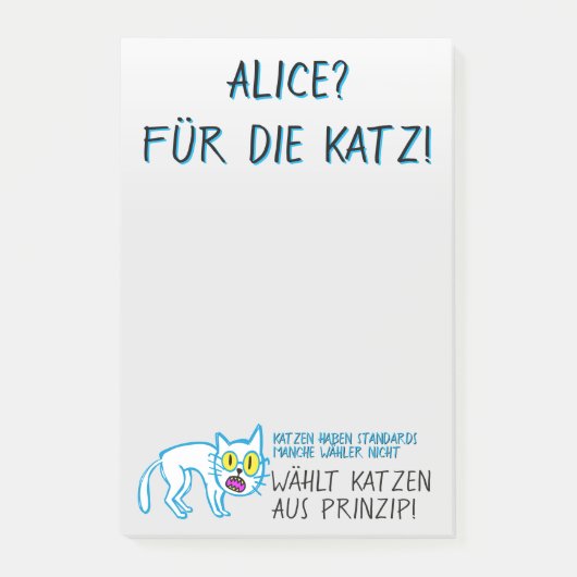 Katten hebben principes kiezers niet post-it® notes (Voorkant)