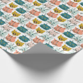 Katten heeft een raar  patroon. cadeaupapier (Hoek)