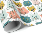 Katten heeft een raar  patroon. cadeaupapier (Rol Hoek)