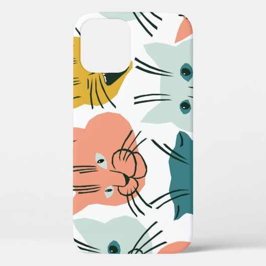 Katten heeft een raar patroon. Case-Mate iPhone case (Achterkant)