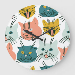 Katten heeft een raar patroon. grote klok