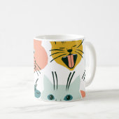 Katten heeft een raar patroon. koffiemok (Voorkant rechts)