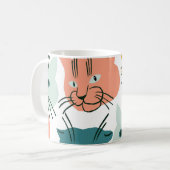Katten heeft een raar patroon. koffiemok (Voorkant links)