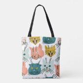 Katten heeft een raar patroon. tote bag (Achterkant)