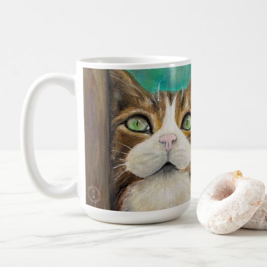 Katten heersen over de wereld mok (Met donut)