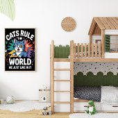 KATTEN HEERSEN OVER DE WERELD POSTER