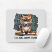 Katten heersen, school drollen muismat (Met muis)