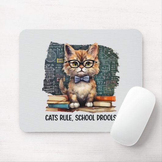 Katten heersen, school drollen muismat (Met muis)