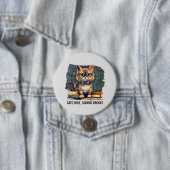 Katten heersen, school drollen ronde button 7,6 cm (In situ)