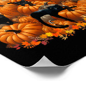 Katten Herfst Herfst Pompoenen Thanksgiving Matchi Poster (Hoek)