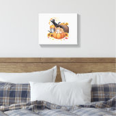 Katten Herfst Herfst Pompoenen Thanksgiving Zonneb Canvas Afdruk (Insitu (Slaapkamer))