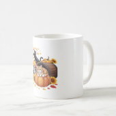 Katten Herfst Herfst Pompoenen Thanksgiving Zonneb Koffiemok (Voorkant rechts)