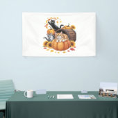 Katten Herfst Herfst Pompoenen Thanksgiving Zonneb Spandoek (Beurs)