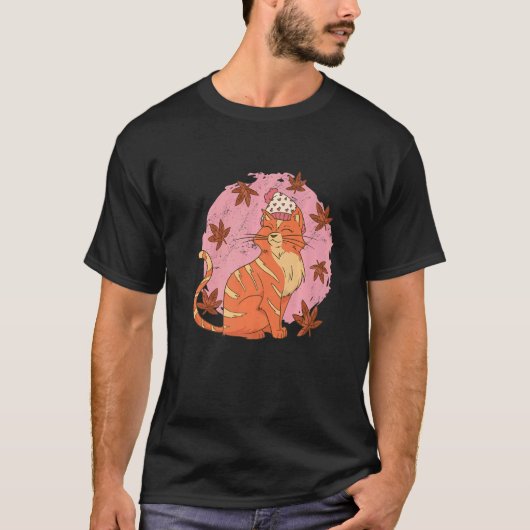 Katten herfstbladeren t-shirt (Voorkant)