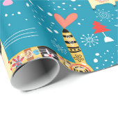 Katten, Hippie, Bohemiaanse en vrije gedistilleerd Cadeaupapier (Rol Hoek)