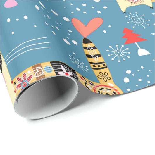 Katten, Hippie, Bohemiaanse en vrije gedistilleerd Cadeaupapier (Rol Hoek)