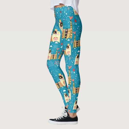 Katten, Hippie, Bohemiaanse en vrije gedistilleerd Leggings (Links)