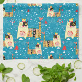 Katten, Hippie, Bohemiaanse en vrije gedistilleerd Theedoek (Gevouwen)