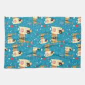 Katten, Hippie, Bohemiaanse en vrije gedistilleerd Theedoek (Horizontaal)