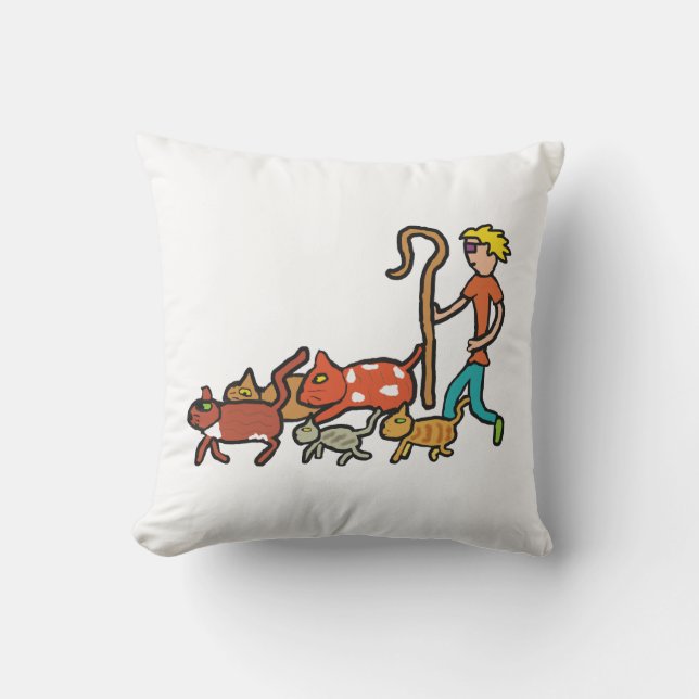 Katten hoeden kussen (Voorkant)