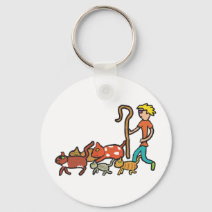 Katten hoeden sleutelhanger