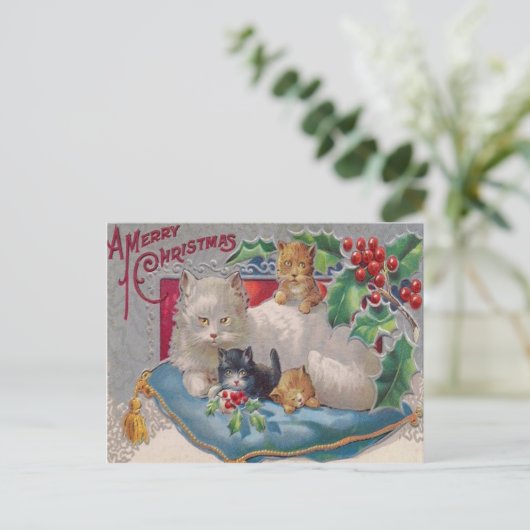 Katten & Holly Briefkaart (Staand voorkant)