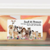 Katten Honden Dierenarts Roze Lila Wit Labels (Aangebracht)