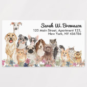 Katten Honden Dierenarts Roze Lila Wit Labels (Design 1)