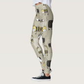 Katten & Honden: Grappige naadloze textuur Leggings (Links)