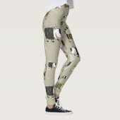 Katten & Honden: Grappige naadloze textuur Leggings (Rechts)