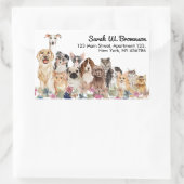 Katten Honden Huisdier Dierenarts Handgetrokken Rechthoekige Sticker (Tas)