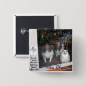 Katten & Honden Vierkante Button 5,1 Cm (Voorkant /achterkant)