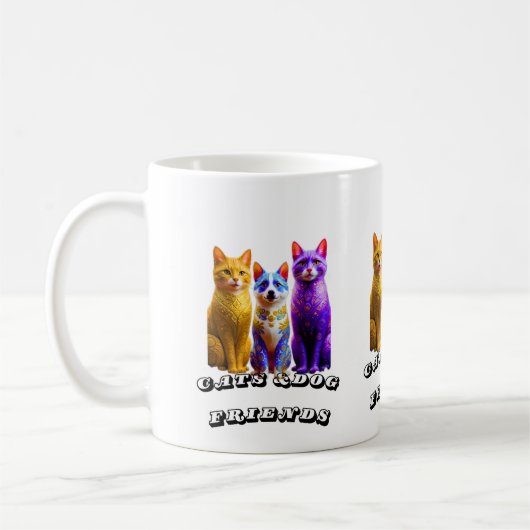 Katten & hondenvrienden koffiemok (Links)