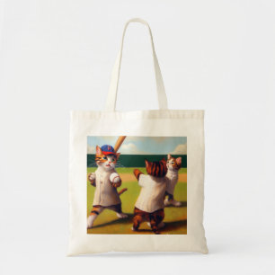Katten Honkbal Tote Bag