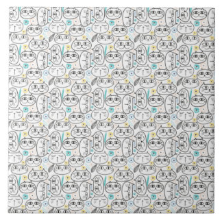 Katten hoofdpatroon Keramische tegel Tegeltje