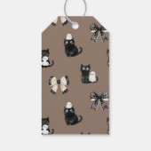 Katten houden geesten op bruine Halloween Gift Bag Cadeaulabel (Achterkant)