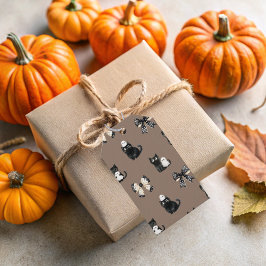 Katten houden geesten op bruine Halloween Gift Bag Cadeaulabel