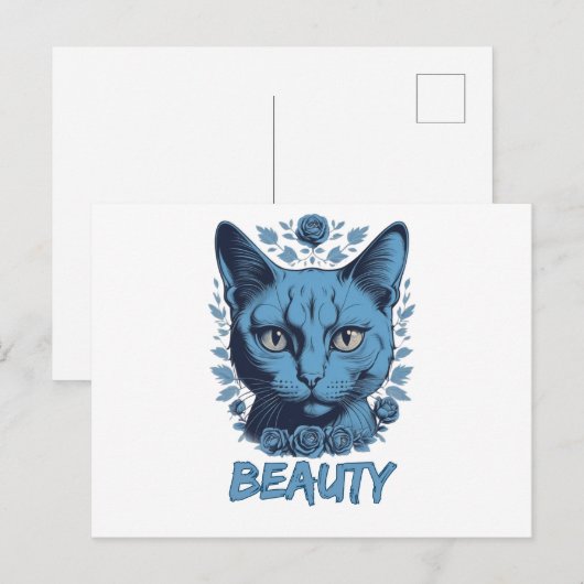 Katten houden van de schoonheid van katten briefkaart (Voorkant / Achterkant)