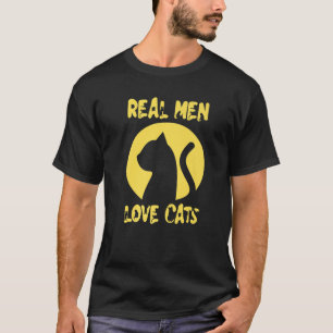 Katten houden van echte Mannen en hebben katten al T-shirt